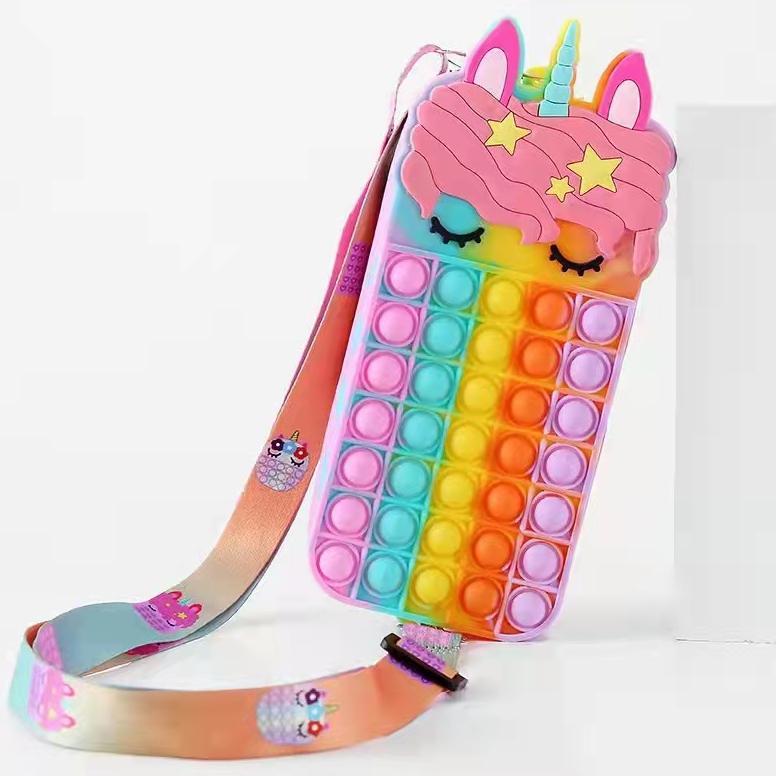 TAS POP IT UNICORN MUAT HP / TAS SELEMPANG UNICORN UKURAN BESAR NEW