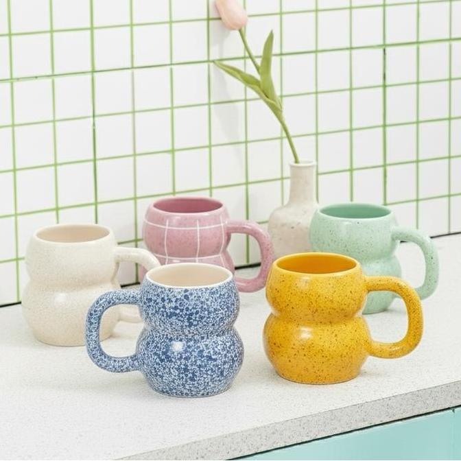 Capricorn Homeliving Puffa Ceramic Mug Gelas Keramik Premium untuk Hadiah & Koleksi Mug Kopi & Teh
