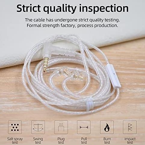 Larisjaminan- Kabel Kz Silver Upgrade With Mic Kz Cable Type B / C Edx Zsn Pro Ultra