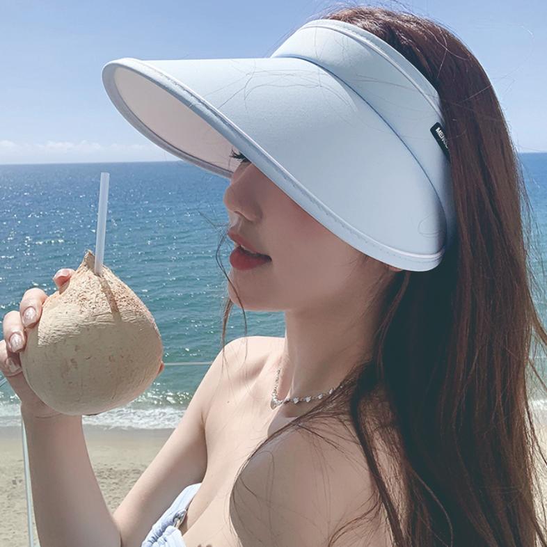 BESTPROMO WAVVY TOPI MATAHARI FASHION WANITA KOREA TOPI MATAHARI PINGGIRAN BESAR TOPI OLAHRAGA ANTI-