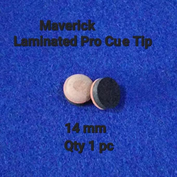 Maverick Pro Cue Tip - 14 mm Medium Soft - Kepala Stick Billiard Stik