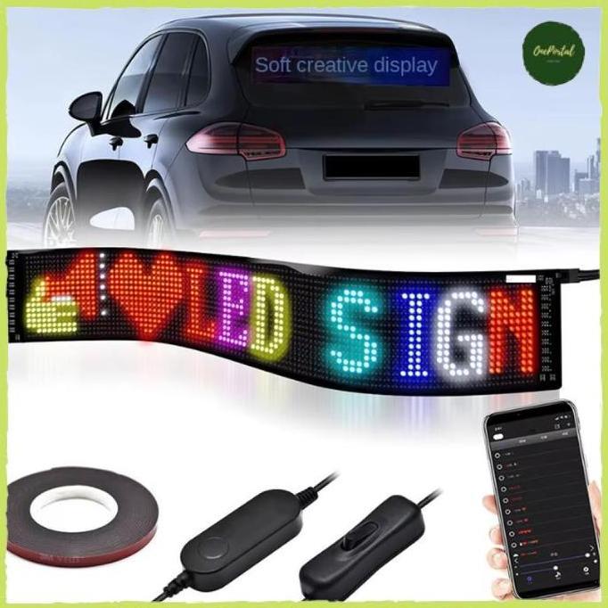 RUNNING TEXT LED MATRIX PANEL  LAMPU FLEKSIBEL MOBIL BLUETOOTH COLORFUL DISPLAY KIT 5V BEST QUALITY