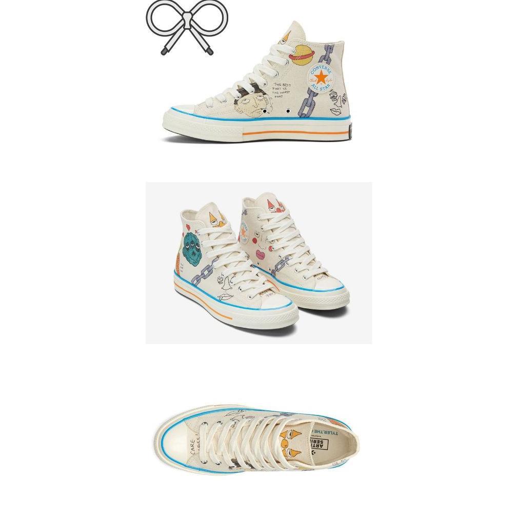 KUALITAS SUPER (VIBESSTR) CONVERSE TYLER, THE CREATOR CONVERSE ARTIST SERIES COLLECTION HIGH WHITE W