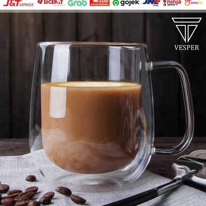 Bora- Gelas Kopi Double Ll / Cangkir Kopi Teh Double Ll / Coffee Mug