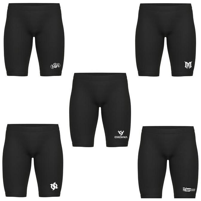 Pussx- ( 3Pcs & 5Pcs) Celana Short Legging Pendek Shot Sot Pants Stretch Unisex Celana  Manset Basel
