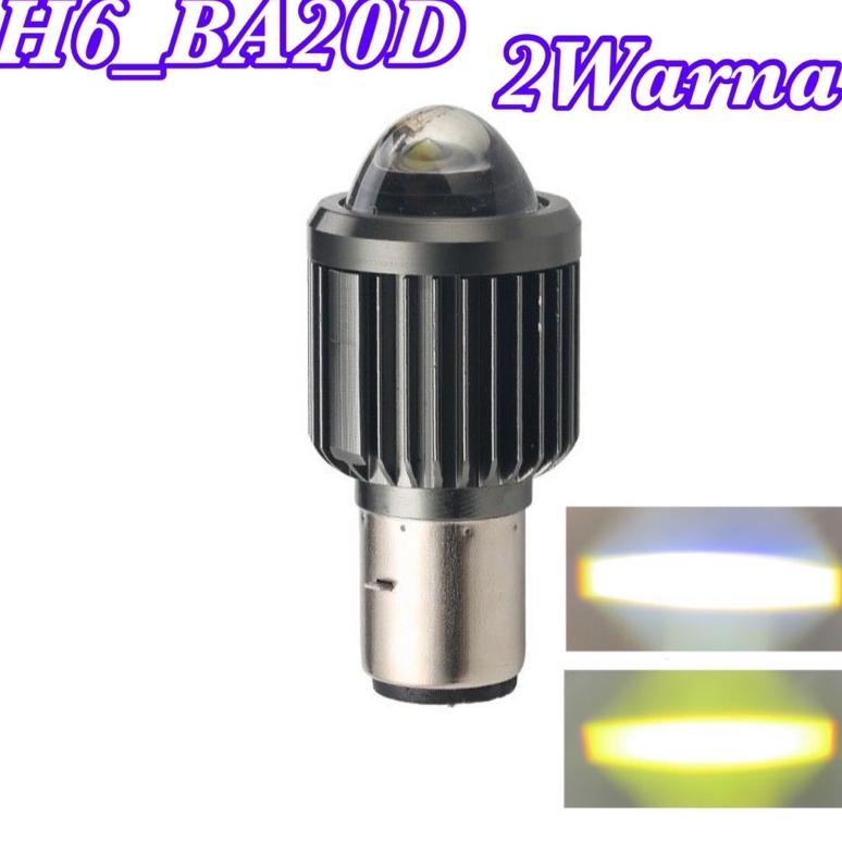 hot deals lampu led laser h6 ba20d 2warna bholam lampu utama motor led laser h6 ba20d