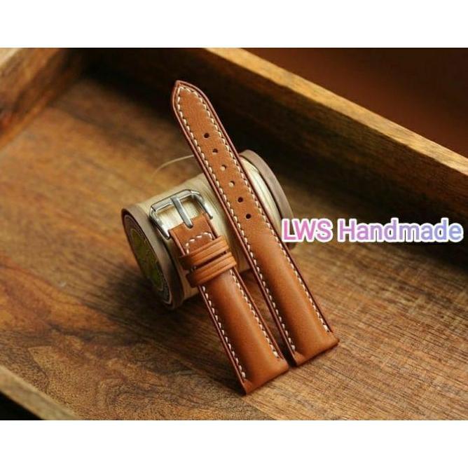 Free Buckle Strap Tali Jam Tangan Kulit Asli Padded 18Mm,20Mm,22Mm,24Mm,26Mm,28Mm