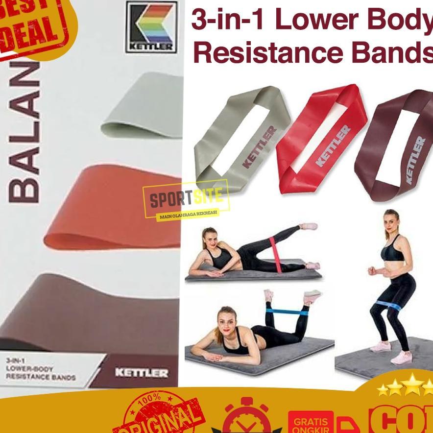 Kettler 3 In 1 Lower Body Resistance Bands Yoga Pilates Medis Medical Health Gymnastics Sport Equipm