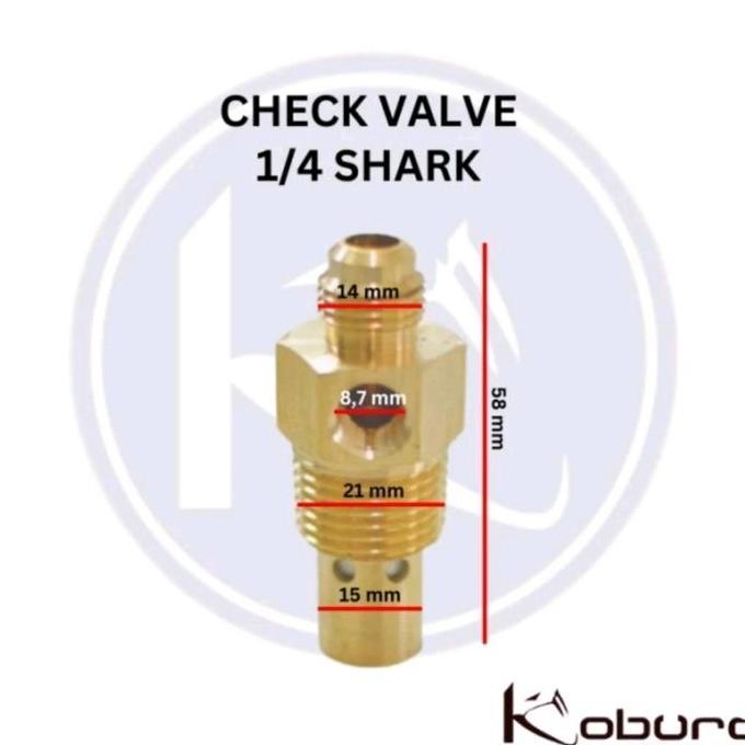 Check valve 1/4hp kompresor SHARK OTOMATIS CHECK VALVE SHARK (TERBAIK) (TERBARU) (TERMURAH)