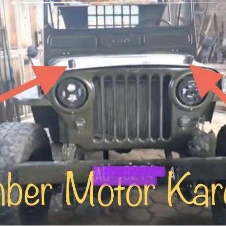 KARET KAP MESIN ATAS MOBIL WILLYS (SET) ASLI