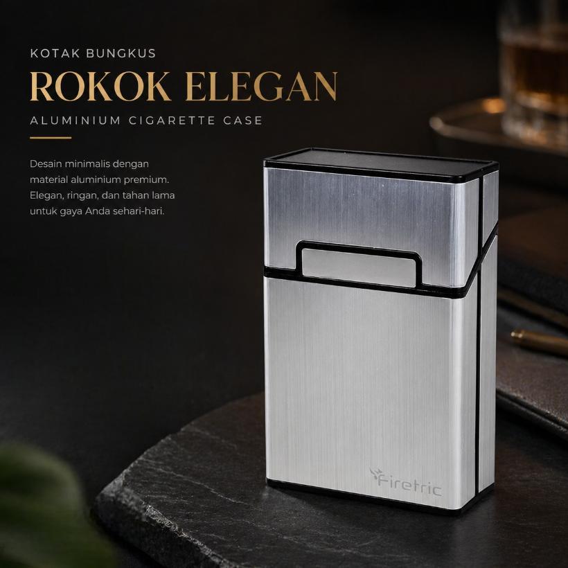 Firetric Kotak Bungkus Rokok Elegan Aluminium Cigarette Case - Jd-Eh006