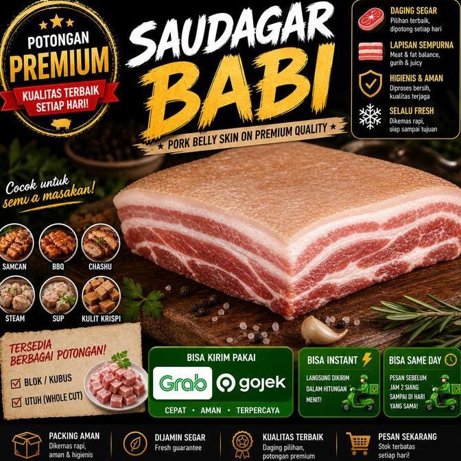 Daging Babi Samcan / Pork Belly ( 1 KG )