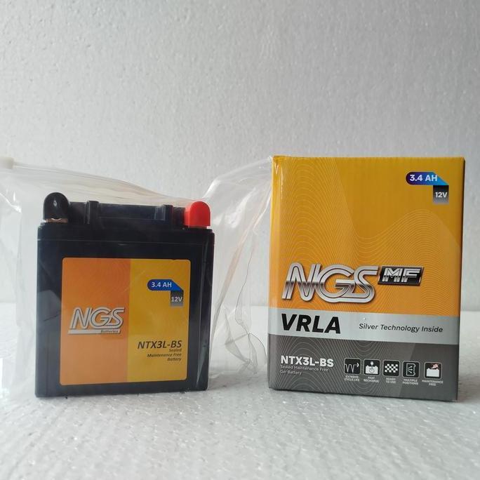 ORIGINAL AKI MOTOR RX-KING 12VOLT 3,4 AMPERE AKI KERING GEL GM3-3B / NTX3L-BS / MTX3L /   NINJA R 15