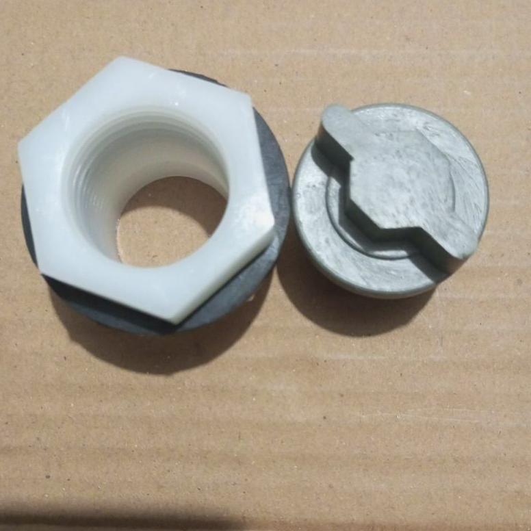 :::::::] TUTUP MUR DRAT TOREN KOLAM AIR TERPAL SEPAKET/MUR TOREN DRAT TOREN 1 INCH+TUTUP DRAT1" TUTU