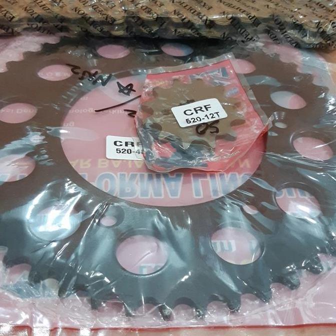 Gear set CRF 150 520 VZM Rantai GOLD