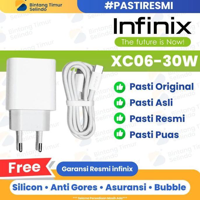 Infinix Charger Kit XC06 - 30W Fast Charging Adaptor with 3A Type-C to C Cable