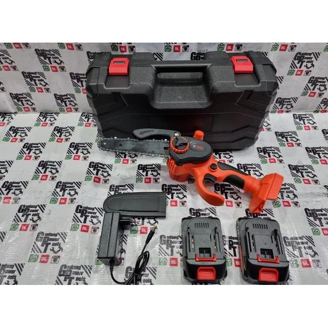 Chainsaw Gergaji Potong Rantai Cordless Baterai Chainsaw Mini Cordless