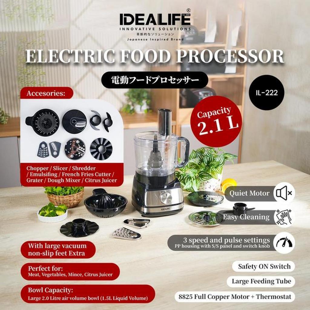 Idealife Food Processor Electric Il-222 Penggiling Penghalus Makanan Listrik Il222 Il 222