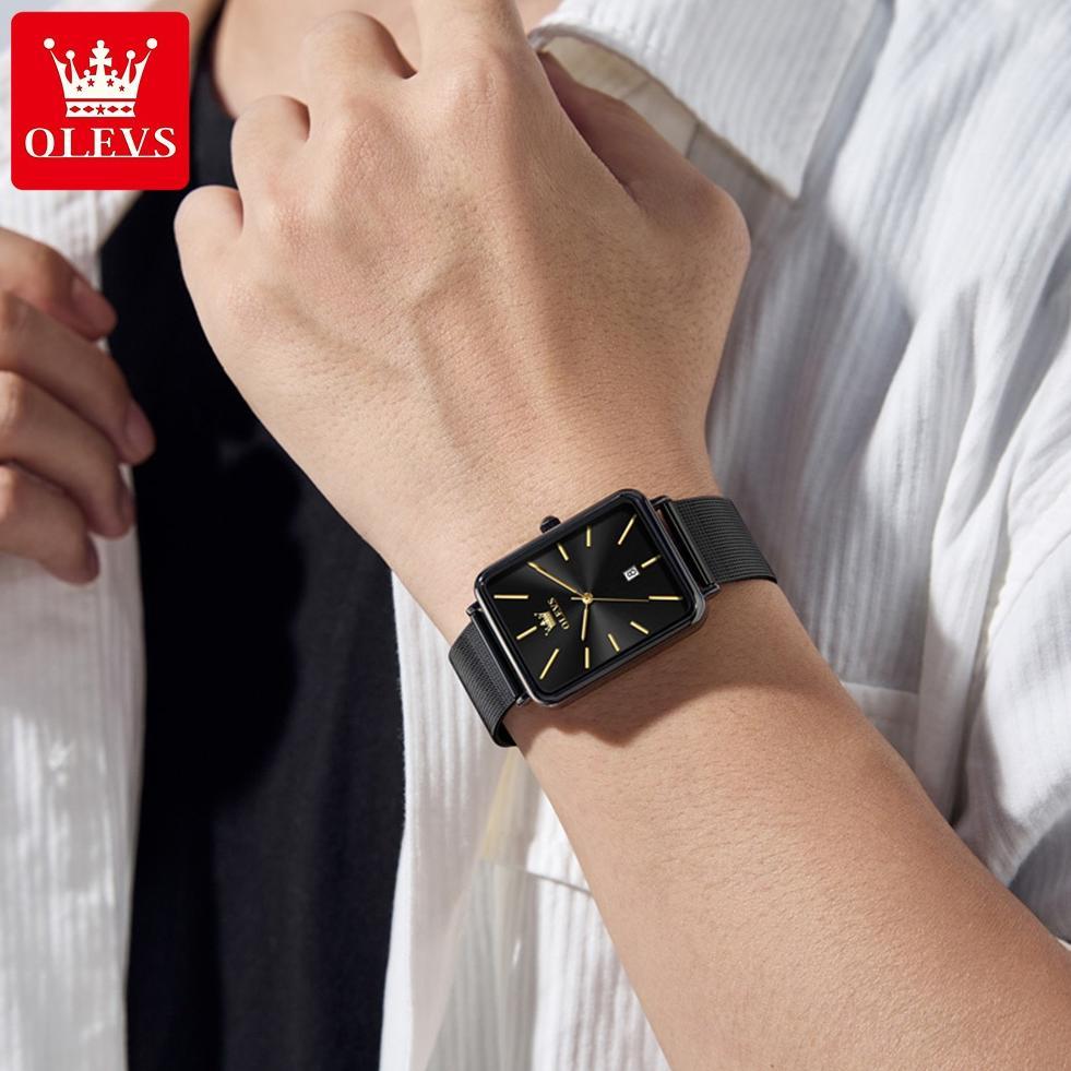 100% aman olves jam tangan pria anti air original unik terbaru 2026 bisnis stainless steel tipis fas