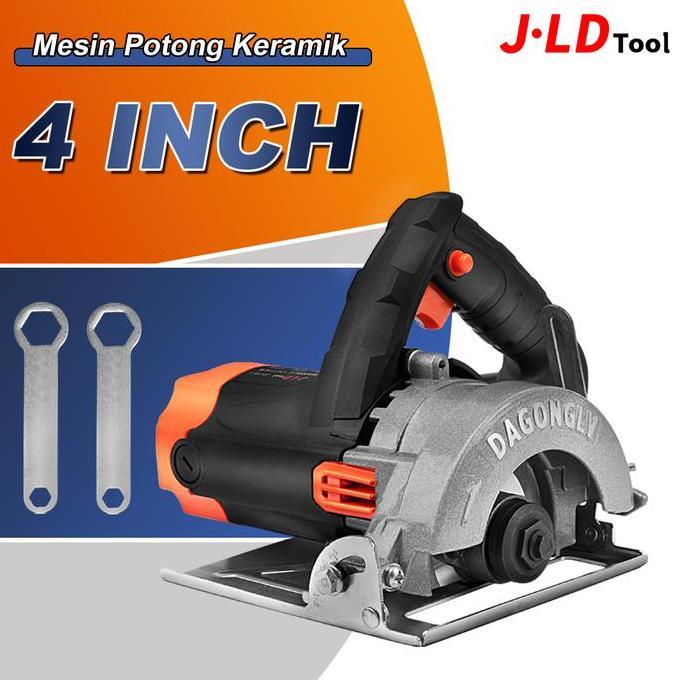 JLD Mesin Potong Keramik 4 Inch Marble Cutter 900W - Daya 900 WAT, Kecepatan 13000 rpm serkel kayu