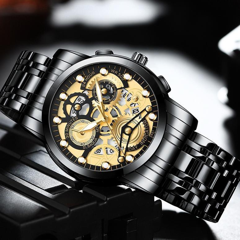 wajib punya aokeyo 4088 jam tangan pria anti air original luxury stainless steel quartz