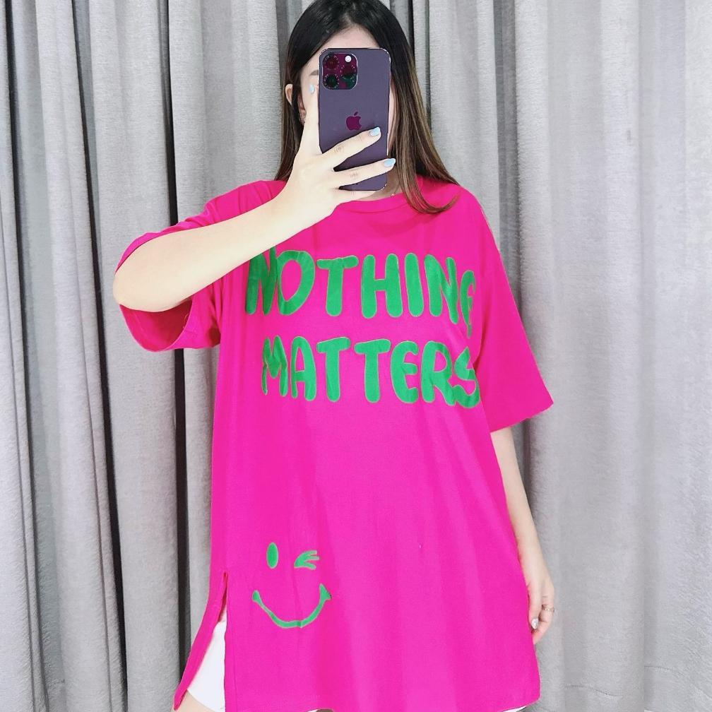 paket hemat kaos oversize nothing matters oversize tshirt wanita lengan pendek