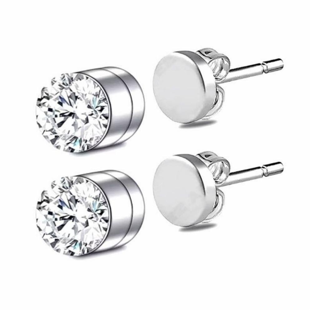 Paket Hemat Anting Magnet Permata Pria Titanium Elegan Mirip Asli Anting Magnet Titanimum Anting Mag