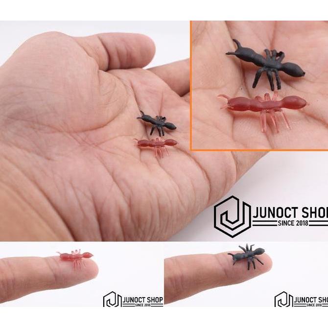 MAINAN SEMUT ANT MIRIP ASLI MAKET BINATANG HEWAN MERAH HITAM ANIMAL FIGURAN MINIATUR TOY 1:1 JUN27