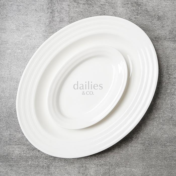 Saint James Concentric Oval Plate/ Piring Keramik Oval