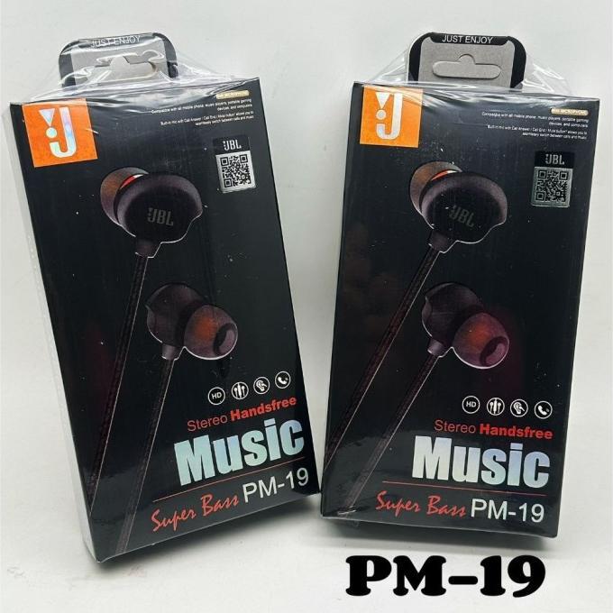 NEW Headset Earphone JBL PM-19 Extrabass Handset Handsfree Hf JBL PM-19 Extrabass Music