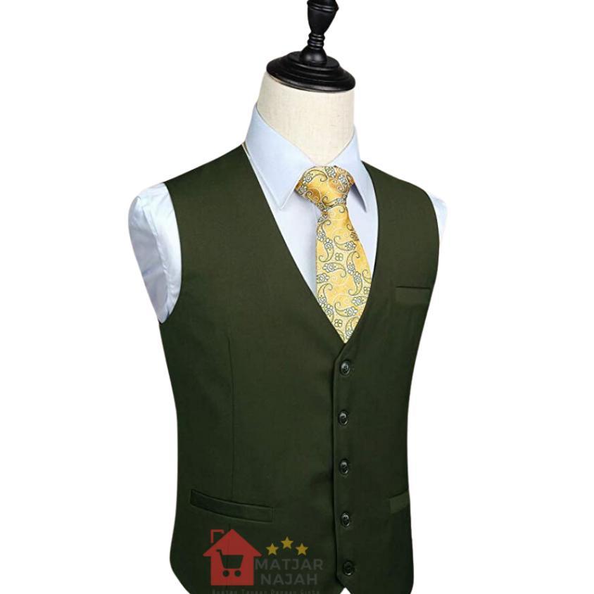 Rompi Formal Pria Matjar Najah > Vest Pria > Rompi Pria > Rompi Jas Pria Hijau Army