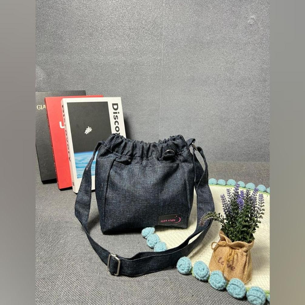 super deal tas selempang tas bahu dumpling xl_ sling bag wanita cewek kanvas berkualitas tinggi - ca