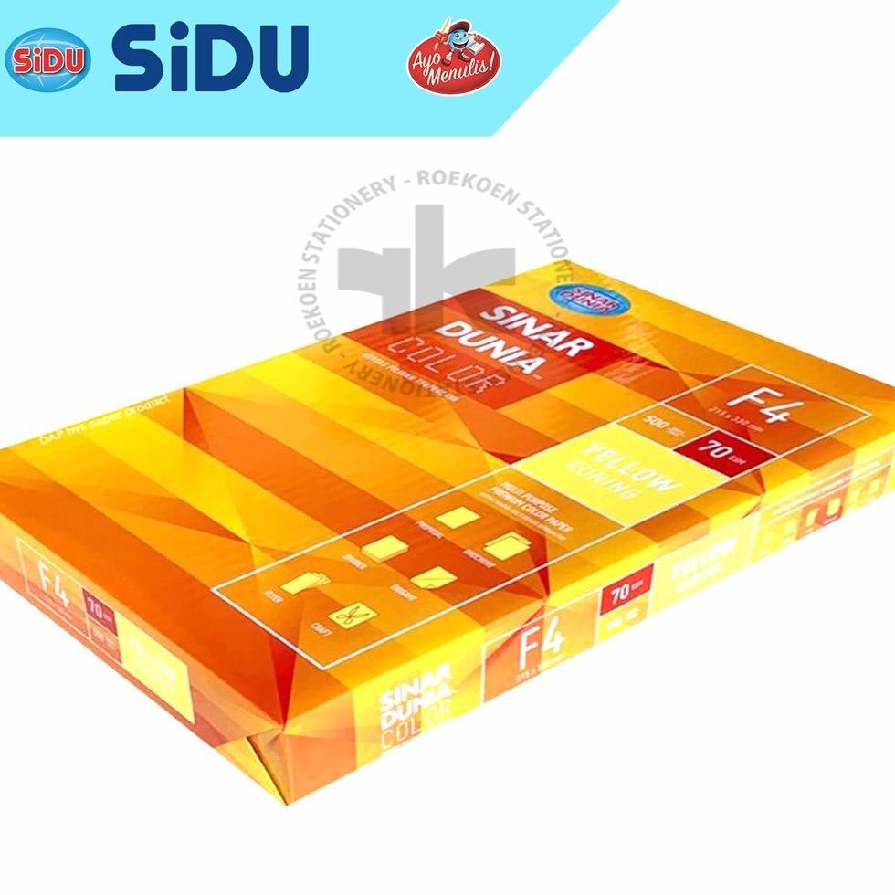 Sidu Colour 500 Kertas Fotocopy Hvs Warna F4 70Gsm (500 Lembar)