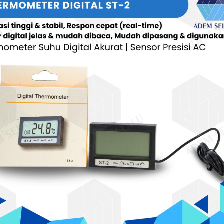 Thermometer Digital St-2 | Termometer Suhu Digital Akurat | Sensor Presisi Ac