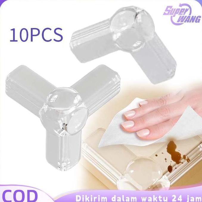 10pcs Pelindung Meja Sudut Karet Pelindung Sudut Meja Transparan Pojokan Meja Pengaman Karet Siku Me