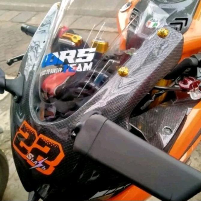 Tameng Depan Lampu Carbon R15 V3 untuk Motor R15 dengan Cover Lampu Sipit - Aksesoris Motor Sport Gl