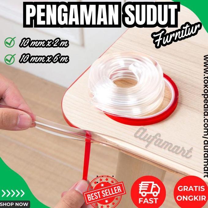Karet Siku Pelindung Sudut Meja / Lis Bumper Strip Pinggiran Meja