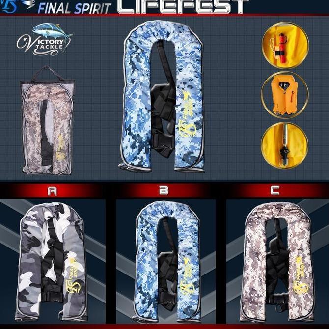 EXTRA BONUS | BAJU PANCING JAKET PELAMPUNG / FINAL SPIRIT LIFE VEST Firelock Fishing Mall