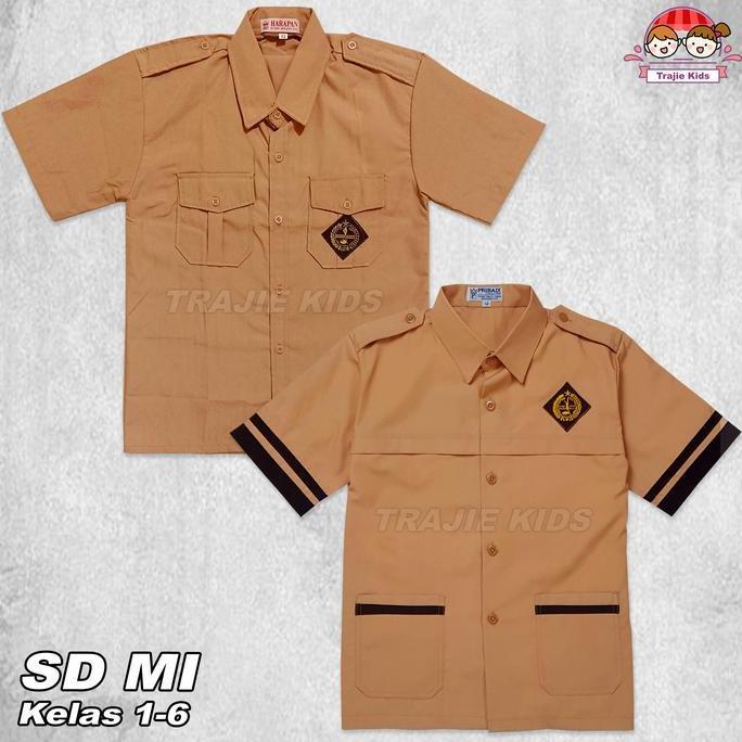 Seragam SD Siaga Lengan Pendek Seragam Sekolah SD Seragam Sekolah Seragam Pramuka / Seragam Sekolah 