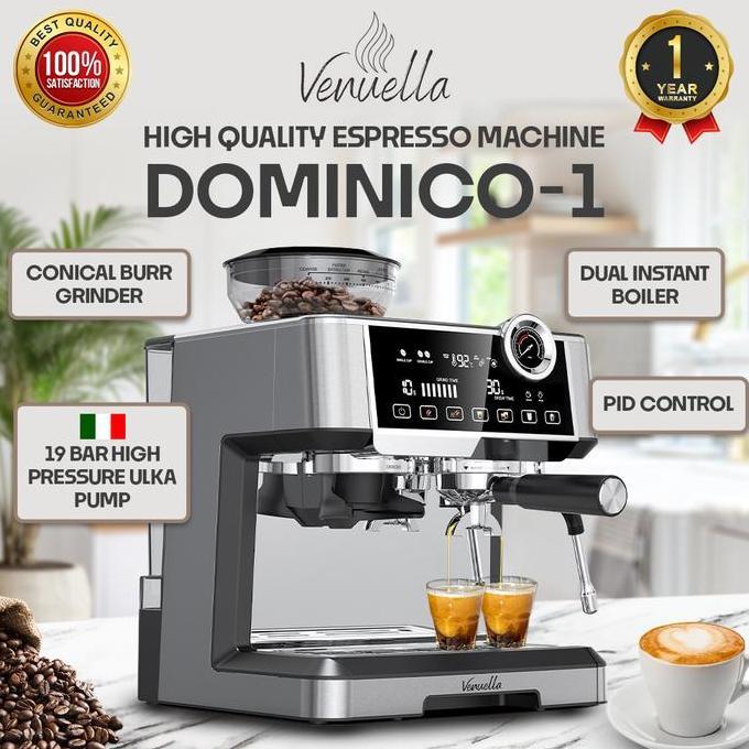 Mesin Kopi Espresso Semi Commercial Dominico 1 -  Venuella Double Boiler Espresso Machine