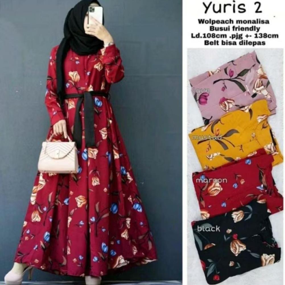 PROMO TERBARU GAMIS BUNGA TULIP // GAMIS TULIP KATUN PREMIUM