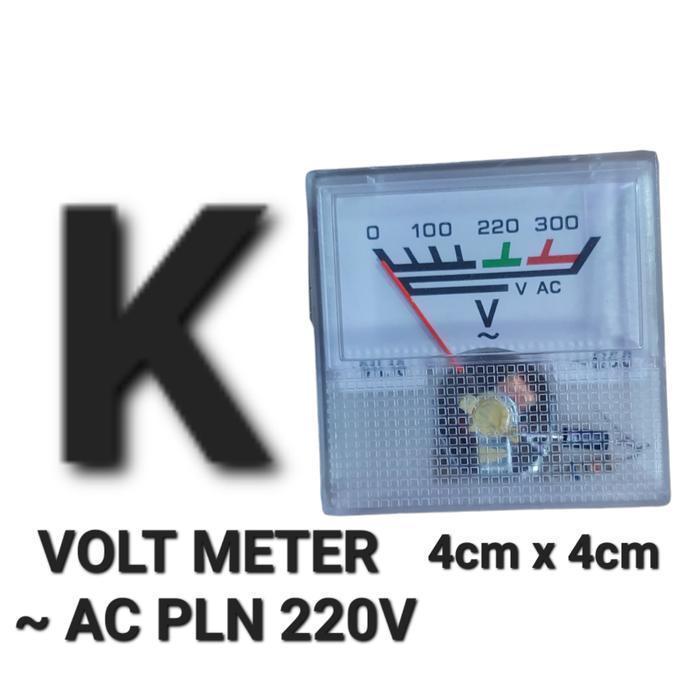 ( GLOSIR ) VOLT METER KECIL JARUM PENUNJUK TEGANGAN ARUS PLN V AC STAVOL STABILIZER 500w watt  PANEL