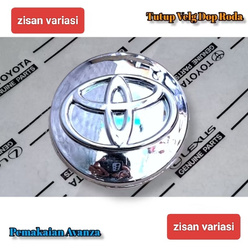 Dop Velg Tutup Center AS Roda Avanza Rush Veloz chrome Toyota Asli // dop roda tutup velg avanza 200
