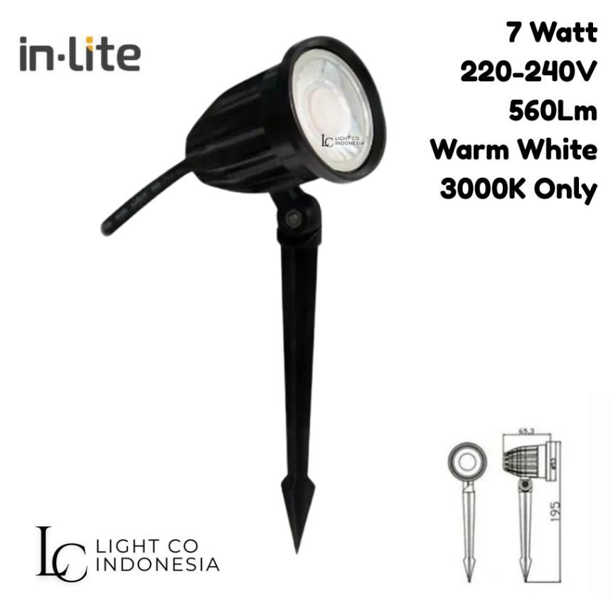 Inlite Led Spike Light Ingl011 7 Watt Warm White 3000K Lampu Taman Inlite