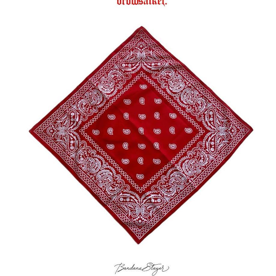 Browsaikel - Bandana Slayer Red | Accessories Motor | Bandana Merah Motif Batik