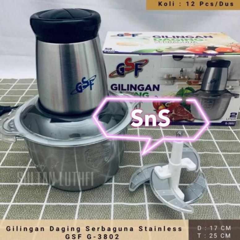 Blender Daging Stainless Gsf 3802 Gilingan Daging Serbaguna Gsf