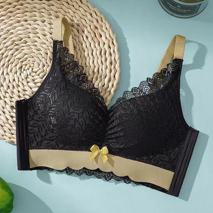 Cute- [Vimisu]Bra Nita Cup Latex/Push Up Bra Nita Bahan Polos Renda Katun Tebal Bh Nyaman Cantik Bus