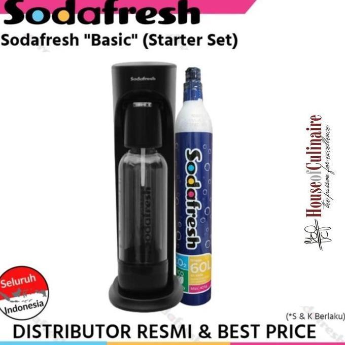 NEW Soda Fresh Soda Maker - Starter Set - Black DrinkMate Style