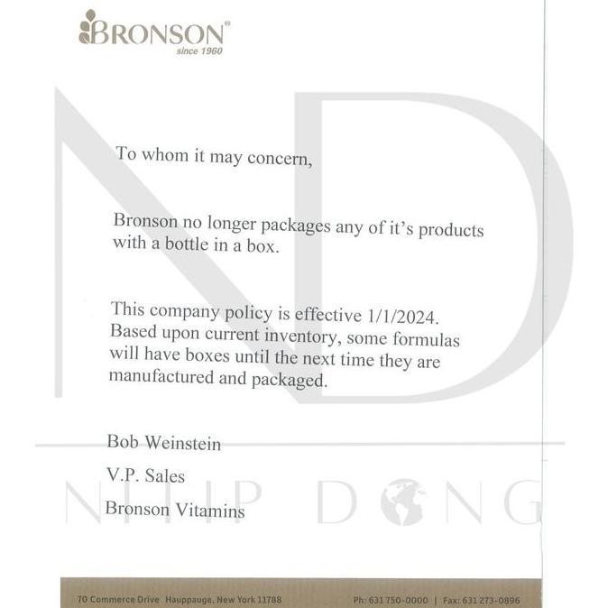 Plus- Bronson Zinc Picolinate 30Mg - 100 Capsules