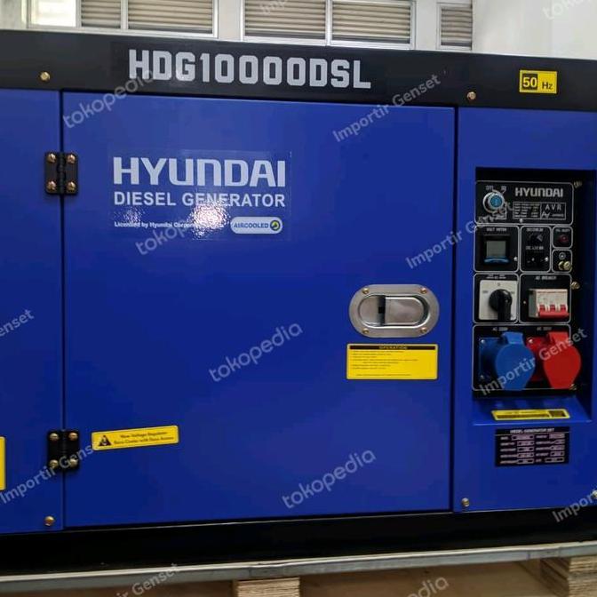 Genset Silent 10 Kva Hyundai Double Voltage